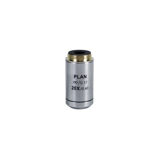 Objective Working Distance 1.04mm 20X Infinity Plan Achromatic Objective, SKU BM02533431, three quarter front view
