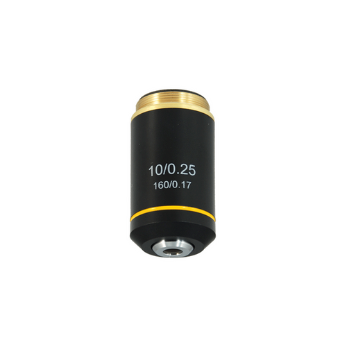 Objective Working Distance 6.26mm 10X Achromatic Objective, SKU BM05063311, three quarter front view
