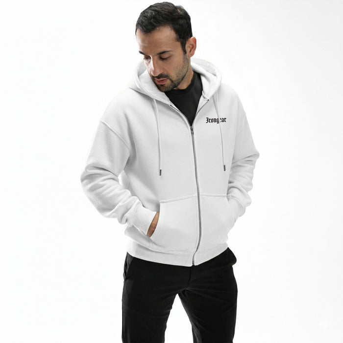 Old English Zip Up Hoodie - IRONGEAR Fitness