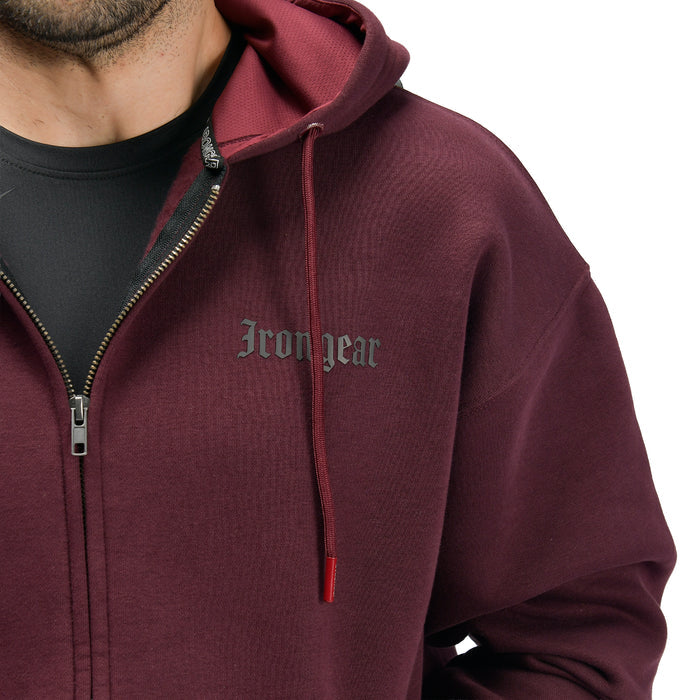 Old English Zip Up Hoodie - IRONGEAR Fitness