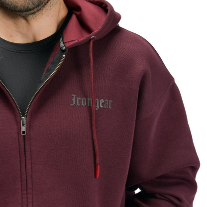 Old English Zip Up Hoodie - IRONGEAR Fitness