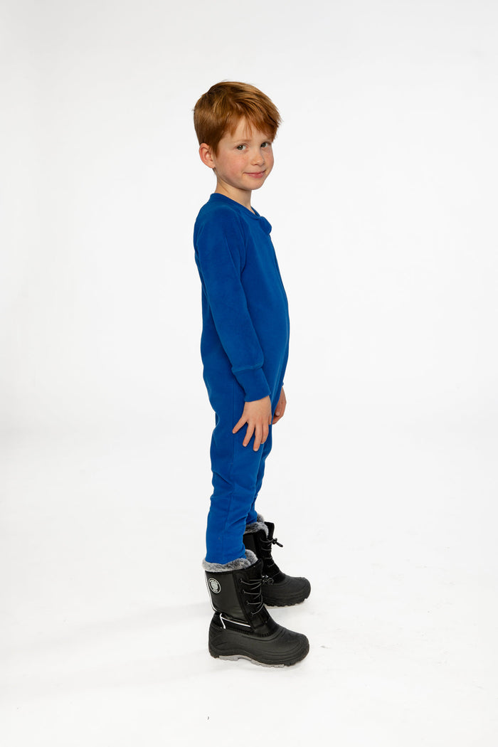 One Piece Thermal Underwear Royal Blue-2