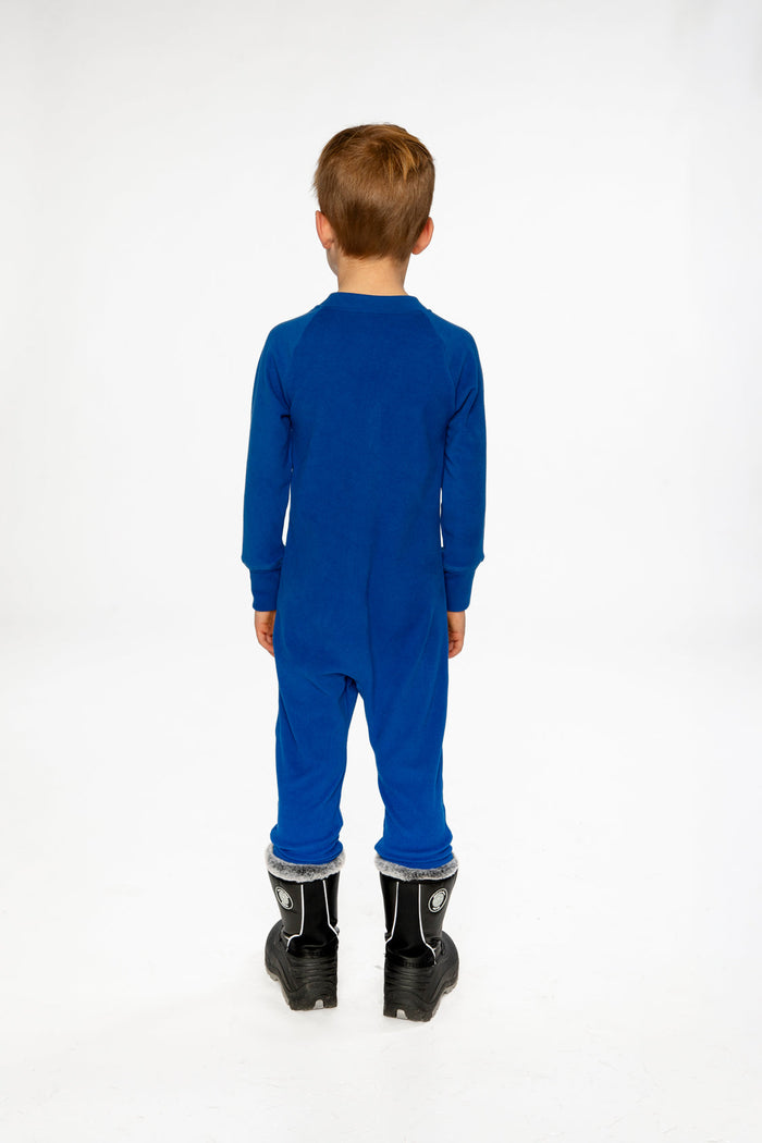 One Piece Thermal Underwear Royal Blue-3