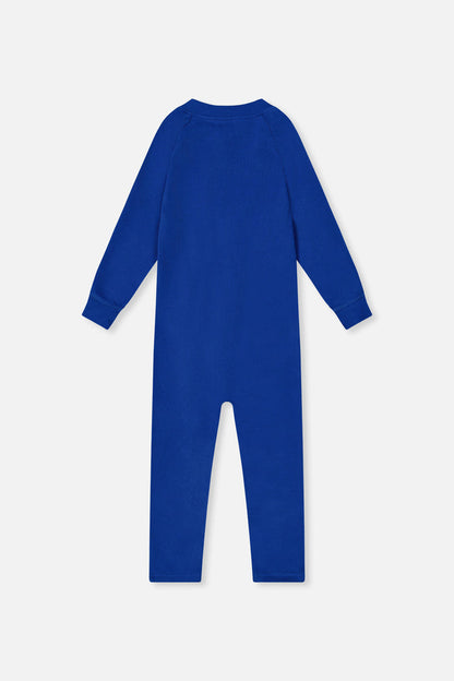 One Piece Thermal Underwear Royal Blue-4