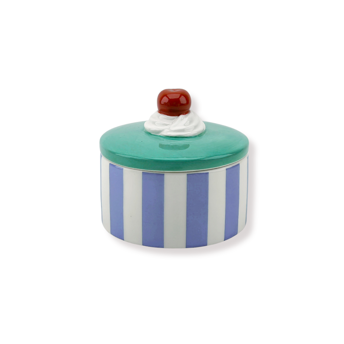 Opbergpot - Tartelette Kers - Blauw/Paars - Dolomite - 9x9x7,5cm