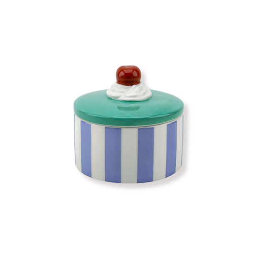 Opbergpot - Tartelette Kers - Blauw/Paars - Dolomite - 9x9x7,5cm