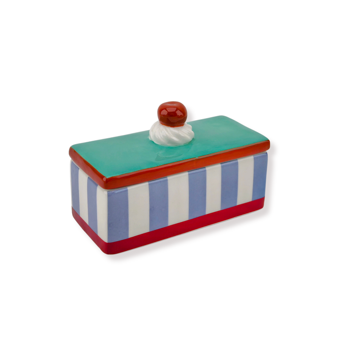 Opbergpot - Tompouche - Blauw/Paars - Dolomiet - 14x6x6cm