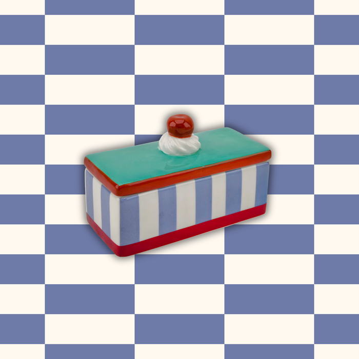 Opbergpot - Tompouche - Blauw/Paars - Dolomiet - 14x6x6cm