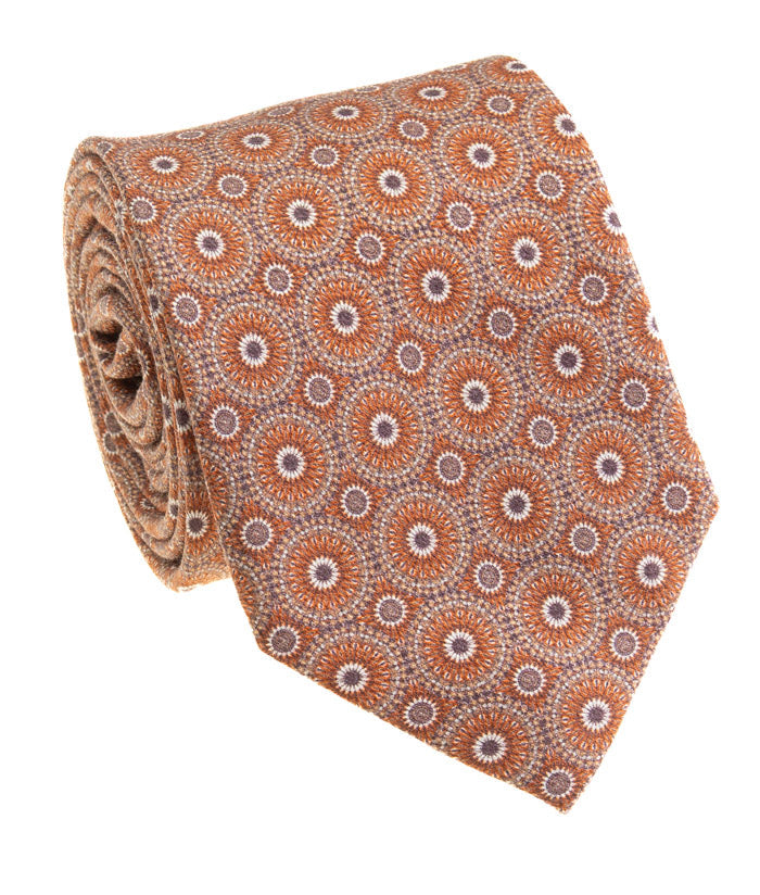 Orange Patterned Tie