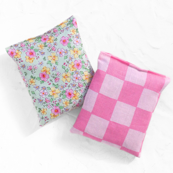 Organic Lavender Sachet Set - Pink Gingham + Spring Florals