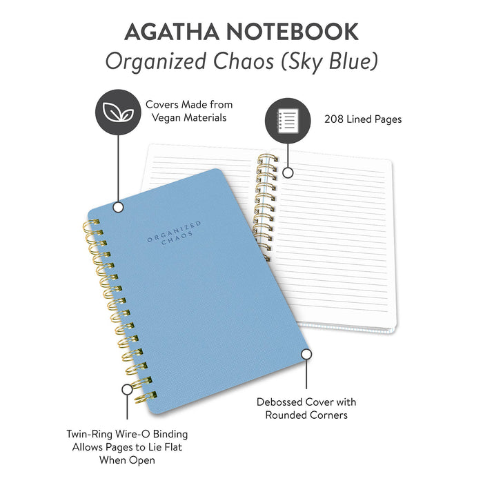 Organized Chaos (Sky Blue) Agatha Notebook
