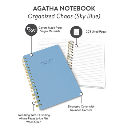 Organized Chaos (Sky Blue) Agatha Notebook