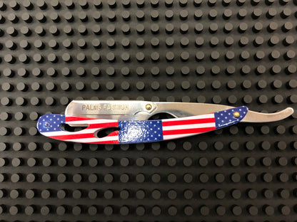 Professional Straight Edge Barber Razor - American Flag - Palms Fashion Inc.