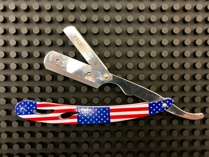Professional Straight Edge Barber Razor - American Flag - Palms Fashion Inc.