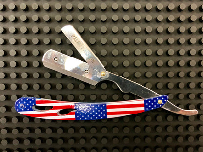 Professional Straight Edge Barber Razor - American Flag - Palms Fashion Inc.