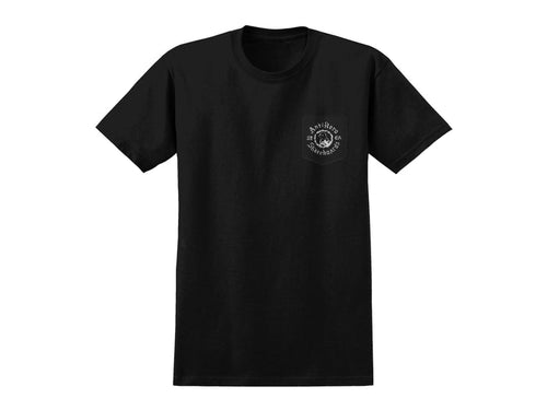 Pigeon Motion Pocket T-Shirt - Black / White
