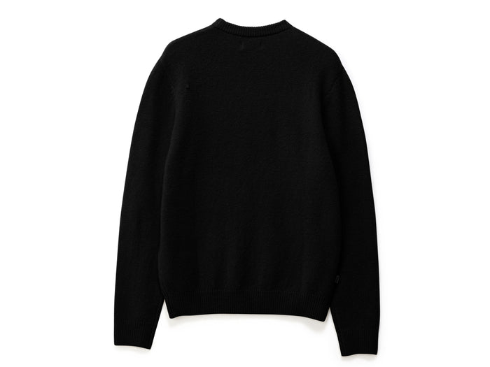 Placement Knit Sweater - Black