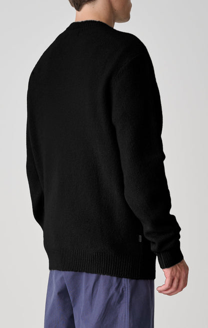 Placement Knit Sweater - Black
