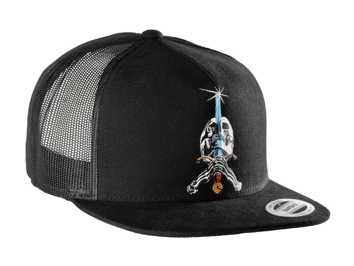 Powell Peralta - Skull And Sword Trucker Cap - Black