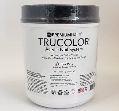 Premiumnail Trucolor Nail Acrylic Opaque Cover Powder iULTRA PINK - Choose Your Size
