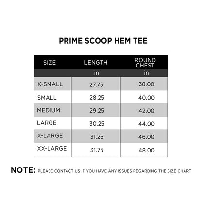 Prime Scoop Hem Tee - IRONGEAR Fitness