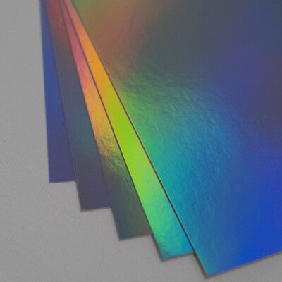 Prism Colour 8.5X11 Whole Spectrum Foil Cardstock. Includes 5 Sheets in each pack. Each sold separately. At Embellish Away in Bowmanville Ontario Canada. Holographic