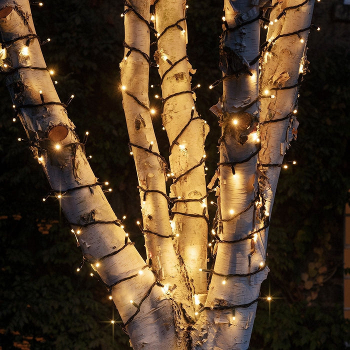 Pro Connect 40m 400 Warm White Connectable String Lights Black Cable