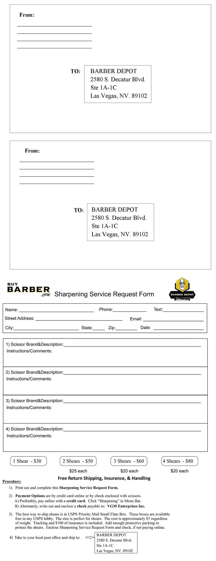 Professional Clipper Blade and Shears Sharpening Service - BUYBARBER.COM