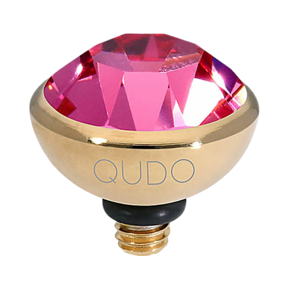 qudo rose swarovski crystal bottone gold jewelry top