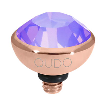 Crystal Purple Ignite Swarovski Crystal Qudo Rose Gold TOp