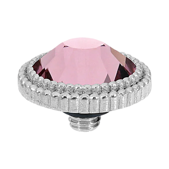 QUDO Flat Faberro Top Silver | Purple Crystal Collection