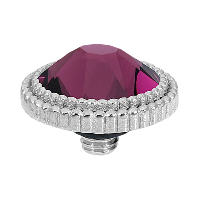 QUDO Flat Faberro Top Silver | Purple Crystal Collection