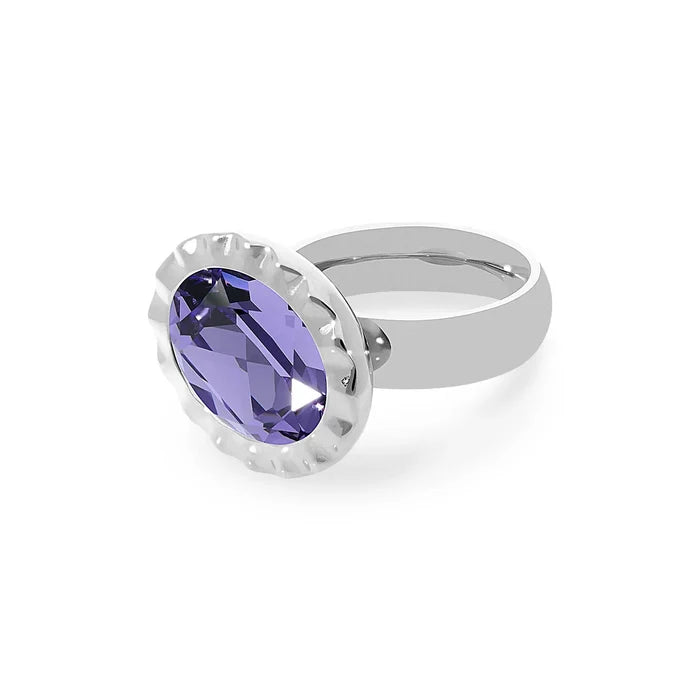 Pair of silver hoop earrings on a white background
