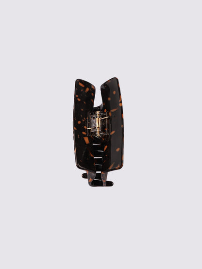 Rectangle Eco Hair Claw | Black Coffee Spot-Image 3