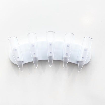 Replacement Nail Tips - Stiletto or Long Coffin CLEAR | Clear Jelly Stamper