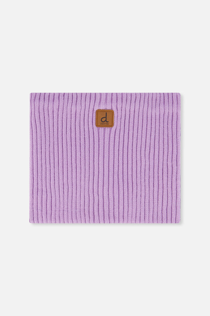 Ribbed Knit Neckwarmer Lavender-0