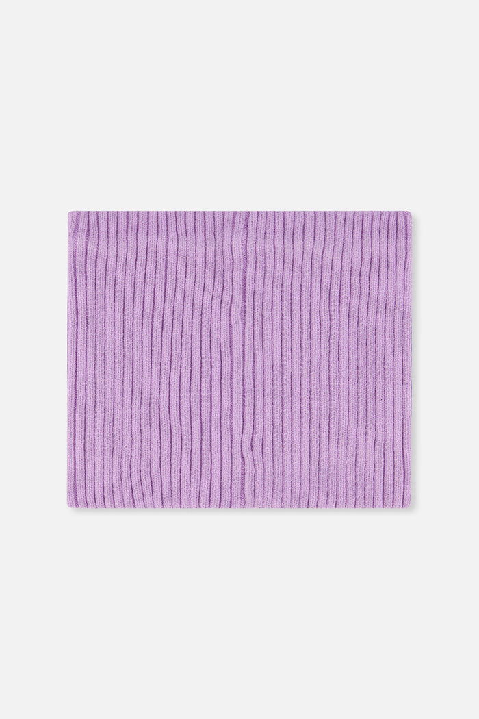 Ribbed Knit Neckwarmer Lavender-1