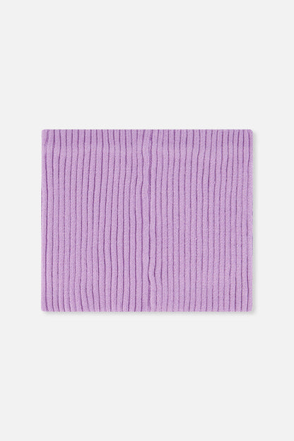 Ribbed Knit Neckwarmer Lavender-1