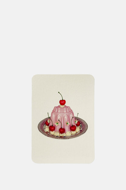 Canonbury Press Rose Petal Cream Blancmange Notecard.