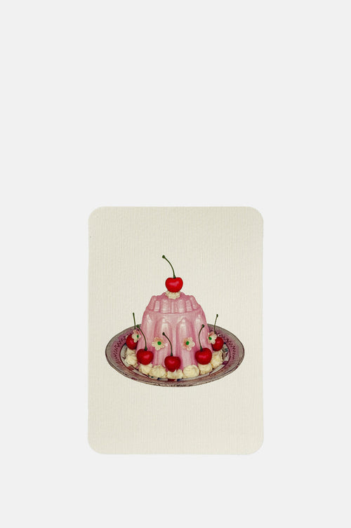 Canonbury Press Rose Petal Cream Blancmange Notecard.