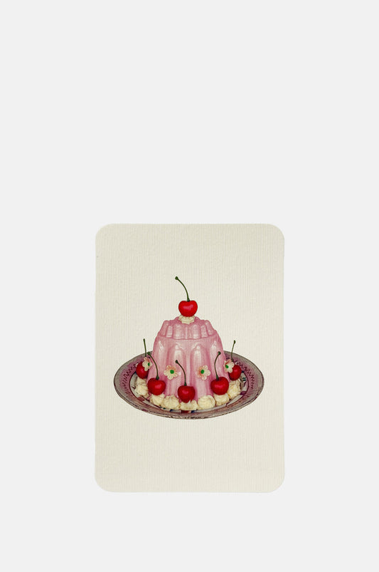 Canonbury Press Rose Petal Cream Blancmange Notecard.