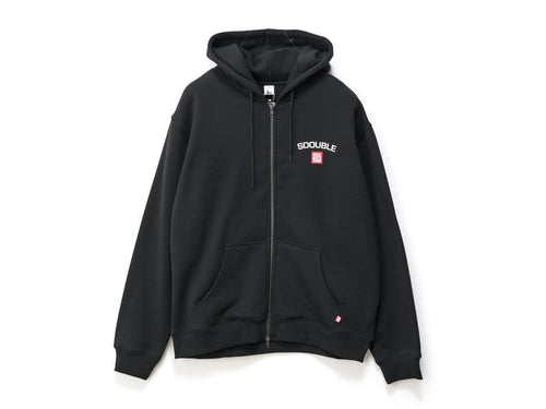 S-Double - Cities Zip Thru Hooded Fleece - Black