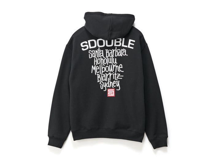 S-Double - Cities Zip Thru Hooded Fleece - Black