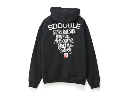 S-Double - Cities Zip Thru Hooded Fleece - Black