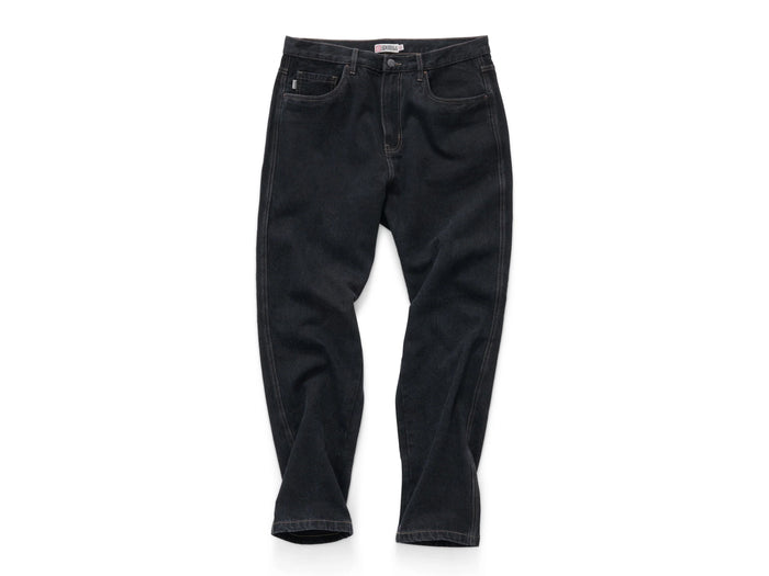 S-Double - Emb Denim Standard Jean - Faded Black