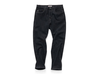 S-Double - Emb Denim Standard Jean - Faded Black