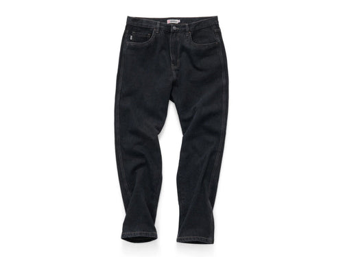 S-Double - Emb Denim Standard Jean - Faded Black