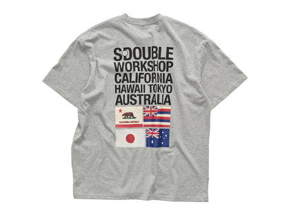 S-Double - Flags T-Shirt - Grey Heather