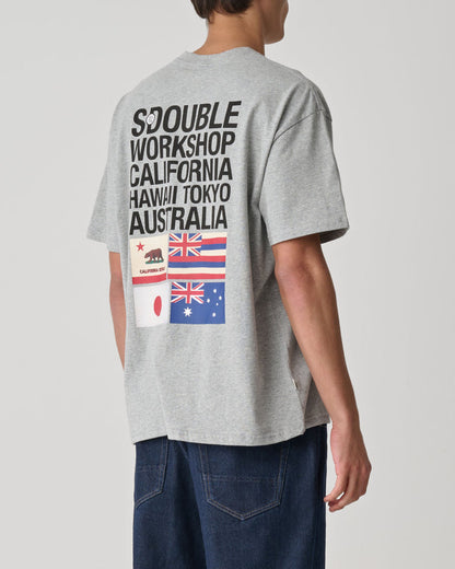 S-Double - Flags T-Shirt - Grey Heather