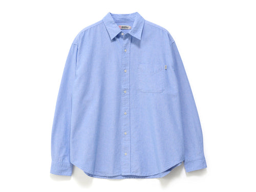 S-Double - Oxford Classic Long Sleeve Shirt - Medium Blue